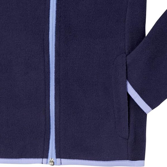 NEW Amazon Essentials Girls and Toddlers' Polar Fleece Full-Zip Mock Jacket Navy - Picture 2 of 6